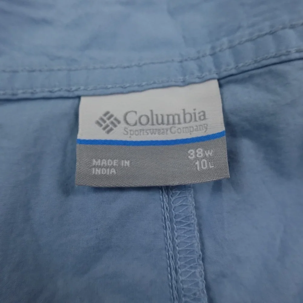 NEW Columbia Shorts Mens 38 Blue Chino‎ Fishing Outdoor Hiking Casual Trail Trek